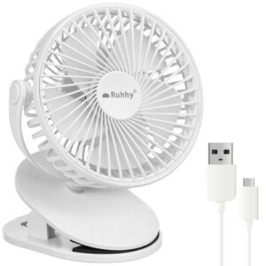 Sladdlös Bordsfläkt med Klämfäste – USB-C Fläkt med 360° Justering & 3 Hastigheter