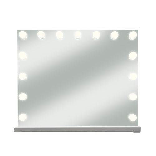 LED Sminkspegel Hollywood 58 x 46 cm – 15 LED & 10x Förstoringsspegel