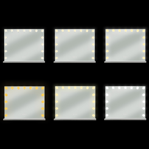 LED Sminkspegel Hollywood 58 x 46 cm – 15 LED & 10x Förstoringsspegel
