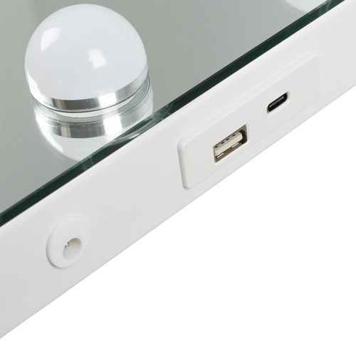 LED Sminkspegel Hollywood 80 x 62 cm – 18 LED-Lampor & 10x Förstoringsspegel