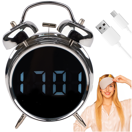 Digital Väckarklocka Retro – LED-Display, Alarmfunktion & Temperaturvisning