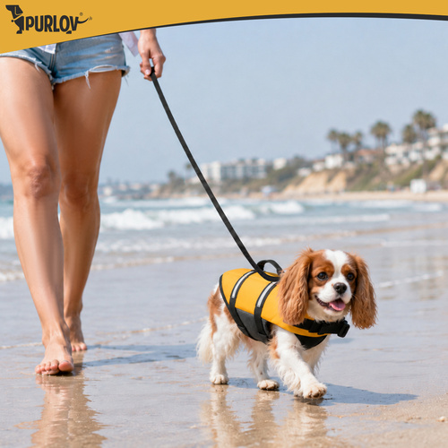 Flytväst för Hund M – Hundflytväst med Handtag, Reflex & Koppelfäste
