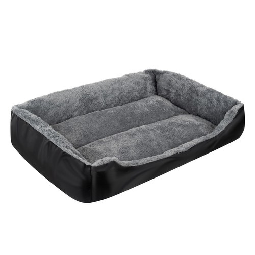Hundbädd 65 x 50 cm – Mjuk Husdjursbädd med Tvättbart Överdrag, Grå