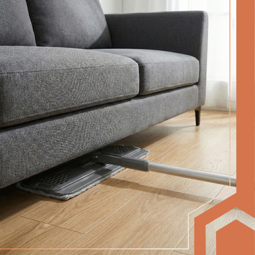 Platt Mopp med Dubbelkammarhink 8,5 L – Handsfree Urvridning & 3 Moppskydd