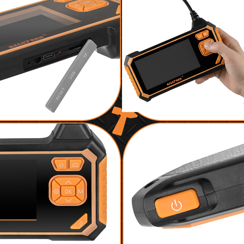 Inspektionskamera Endoskop 5 m – HD LCD med LED & IP67 Kamera