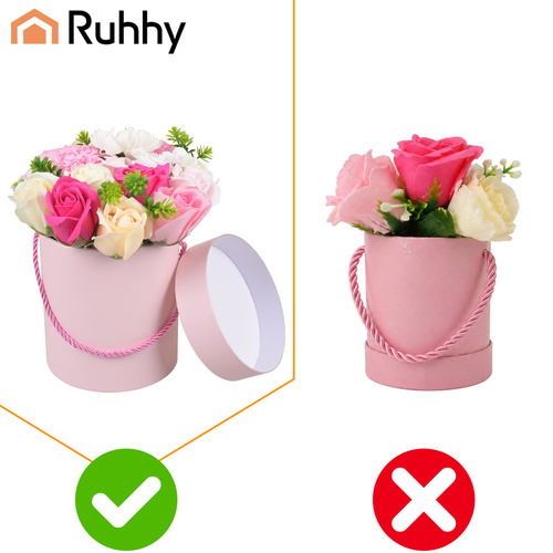 Blomsterbox med Konstgjorda Blommor – Dekorativ Blomlåda i Presentask