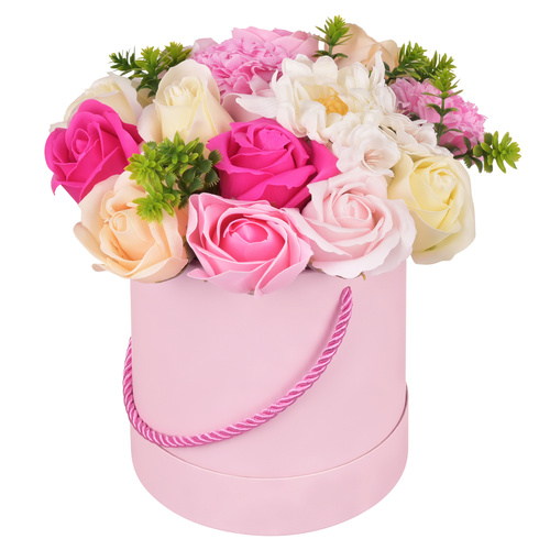 Blomsterbox med Konstgjorda Blommor – Dekorativ Blomlåda i Presentask