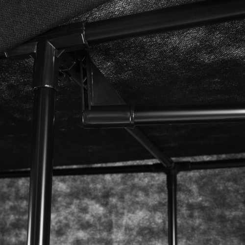 Hopfällbar Tyggarderob XXL 170 x 170 cm – Klädskåp med 14 Hyllor & 2 Klädstänger