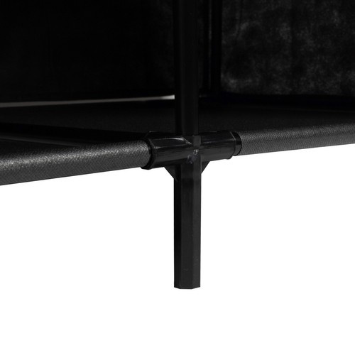 Hopfällbar Tyggarderob XXL 170 x 170 cm – Klädskåp med 14 Hyllor & 2 Klädstänger
