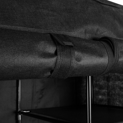 Hopfällbar Tyggarderob XXL 170 x 170 cm – Klädskåp med 14 Hyllor & 2 Klädstänger