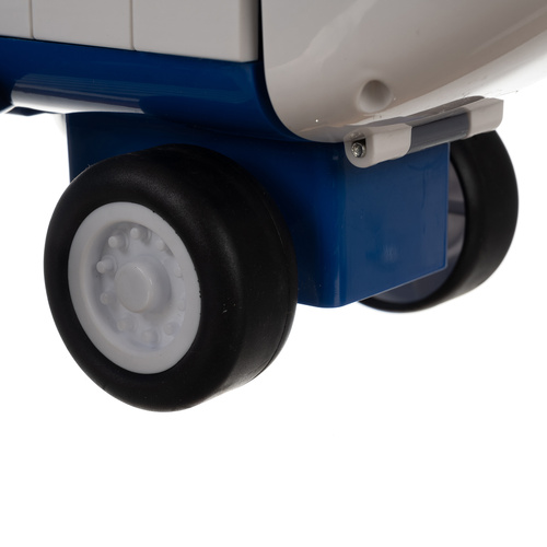 Polisflygplan med Parkeringsgarage – Fällbart Leksaksflygplan med 4 Polisbilar & Ljus