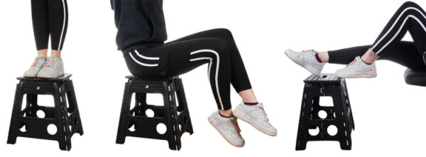Hopfällbar Pall 39 cm – Fällpall med Halkskydd & Bärhandtag