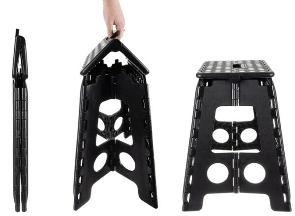 Hopfällbar Pall 39 cm – Fällpall med Halkskydd & Bärhandtag