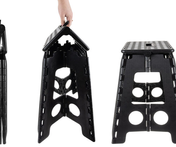 Hopfällbar Pall 39 cm – Fällpall med Halkskydd & Bärhandtag