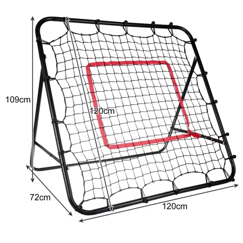 Fotbollsmål 120 x 120 cm – Träningsmål med Returnät, Måltavla & Markpinnar
