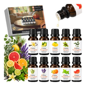 Doftoljor 10-pack 15 ml – Vattenlösliga Aromoljor för Diffuser & Luftfuktare