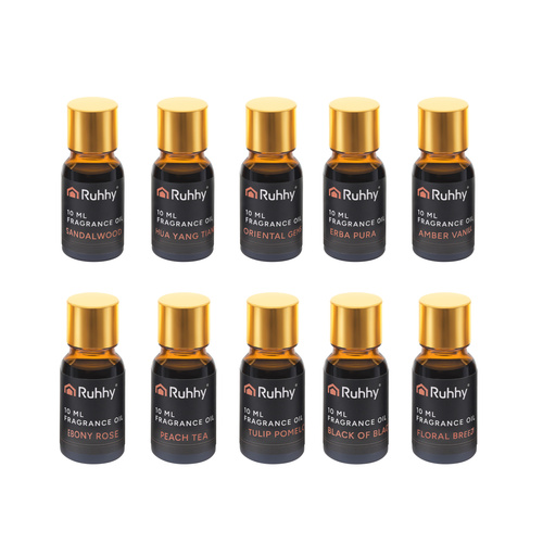Doftoljor 10-pack 10 ml – Aromoljor för Diffuser, Aromalampa & Doftsten