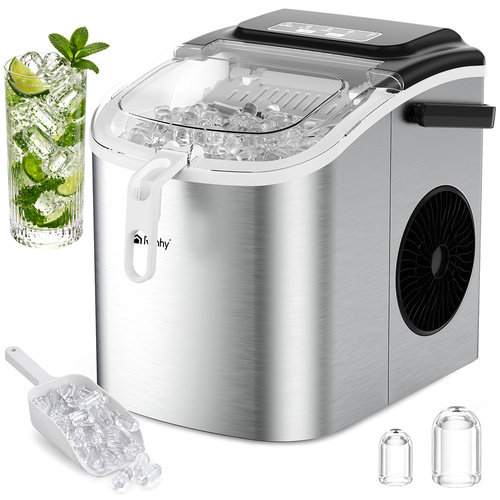 Ismaskin 12 kg/24 h 1,2 L – Iskubsmaskin med 2 Iskubsstorlekar & Isskopa