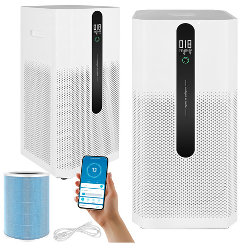 Luftrenare för Hem & Kontor – HEPA H12, Jonisering, WiFi & CADR 370 m³/h