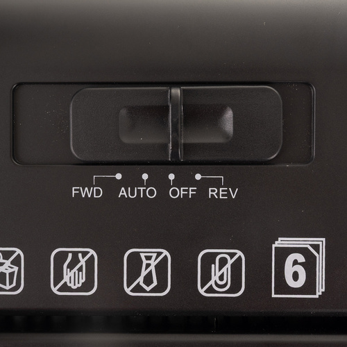 Dokumentförstörare P-2 10 L – Elektrisk Pappersstrimlare för 6 Ark med Backfunktion