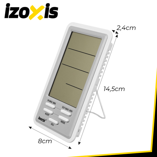 Trådlös Väderstation – Digital Termometer & Hygrometer med LCD-Display, Klocka & Alarm