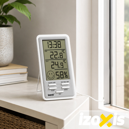 Trådlös Väderstation – Digital Termometer & Hygrometer med LCD-Display, Klocka & Alarm