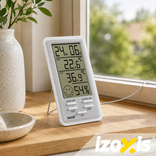 Trådlös Väderstation – Digital Termometer & Hygrometer med LCD-Display, Klocka & Alarm