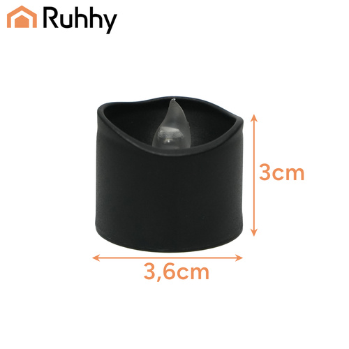 LED-Värmeljus 12-pack 3,6 cm – Fladdrande Batteriljus med Varmvitt Sken