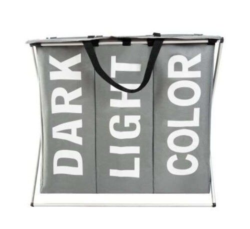 eng_pl_Laundry-basket-3-compartments-on-a-foldable-frame-14991_4.jpg Tvättkorg 130 L med 3 Fack – Hopfällbar Tvättsorterare med Lock