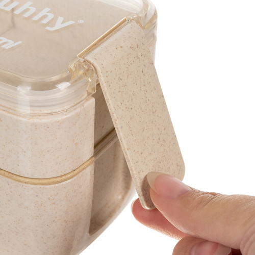 Matlåda 750 ml – Lunchlåda med 2 Fack, Bestick & Avdelare