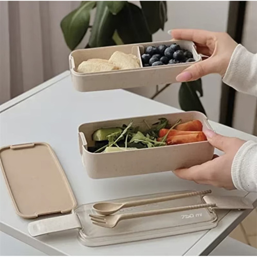 Matlåda 750 ml – Lunchlåda med 2 Fack, Bestick & Avdelare