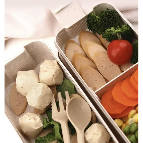 Matlåda 750 ml – Lunchlåda med 2 Fack, Bestick & Avdelare