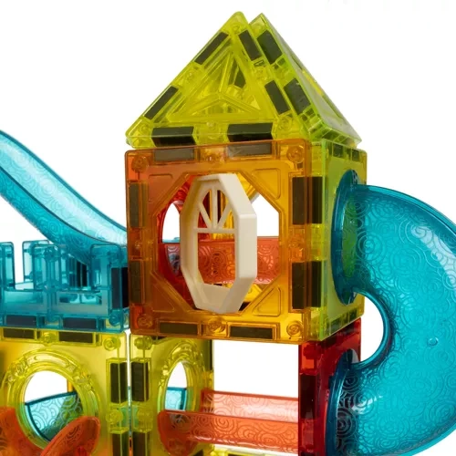 Magnetiska Byggklossar 77 Delar – Magnetbana med Lysande Bollar