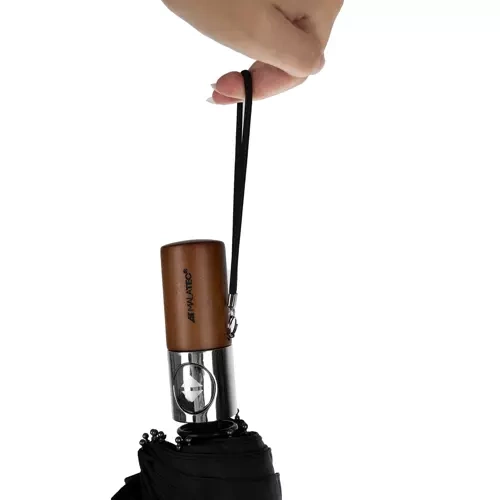 Hopfällbart Paraply – Automatiskt Regnparaply med 12 Spröt & Fodral