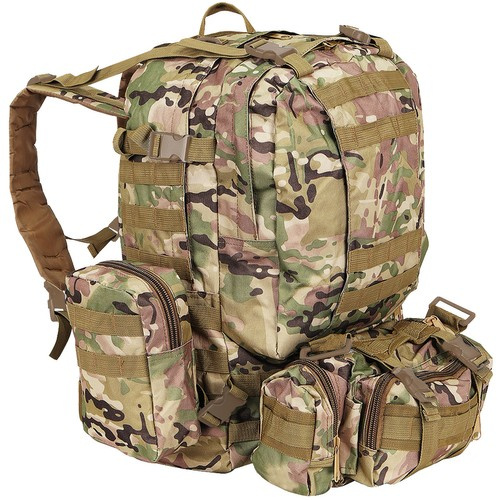 Militär Ryggsäck 45 L – Taktisk Vandringsryggsäck med MOLLE-System & Avtagbara Fickor