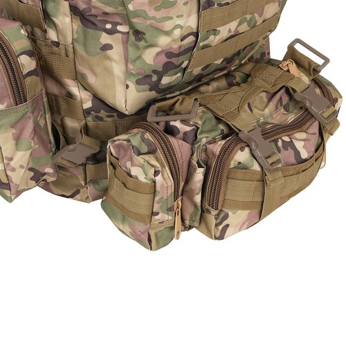 Militär Ryggsäck 45 L – Taktisk Vandringsryggsäck med MOLLE-System & Avtagbara Fickor