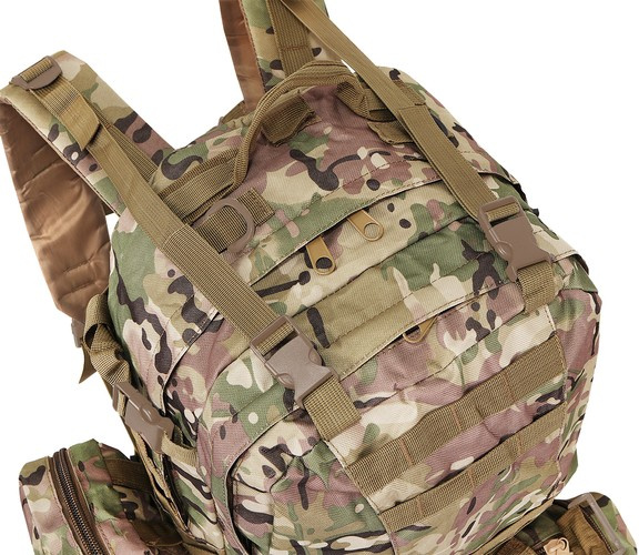 Militär Ryggsäck 45 L – Taktisk Vandringsryggsäck med MOLLE-System & Avtagbara Fickor