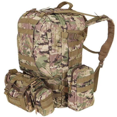 Militär Ryggsäck 45 L – Taktisk Vandringsryggsäck med MOLLE-System & Avtagbara Fickor