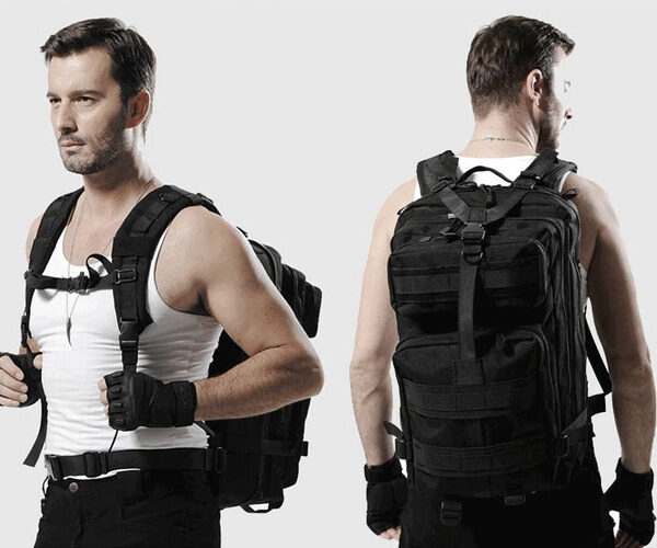 Militär Ryggsäck 35 L – Taktisk Vandringsryggsäck med MOLLE-System & Höftbälte