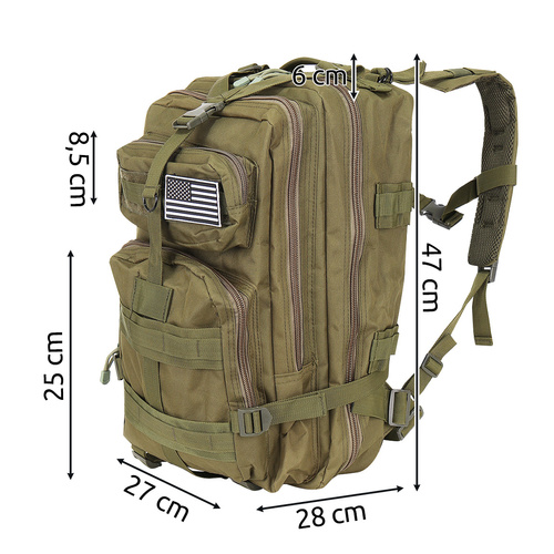 Militär Ryggsäck 35 L – Taktisk Vandringsryggsäck med MOLLE-System & Höftbälte