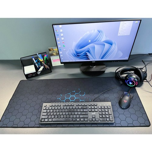 Gamingmusmatta XXL 90 x 40 cm – Skrivbordsmatta med Halkfri Gummibotten & Vattenavvisande Yta