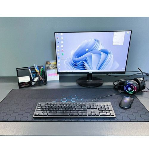 Gamingmusmatta XXL 90 x 40 cm – Skrivbordsmatta med Halkfri Gummibotten & Vattenavvisande Yta