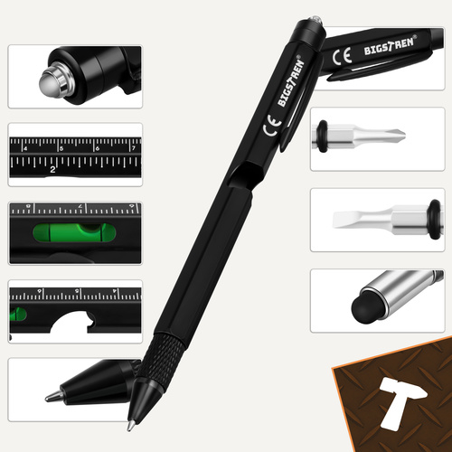 Multifunktionspenna 9-i-1 – Penna med LED, Skruvmejsel & Smarta Verktygsfunktioner