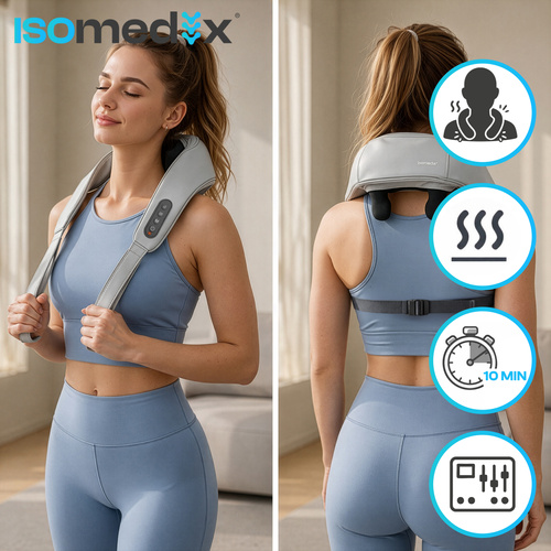 Nackmassageapparat med Värme – Trådlös Shiatsu Massage för Nacke & Axlar