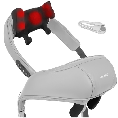 Nackmassageapparat med Värme – Trådlös Shiatsu Massage för Nacke & Axlar
