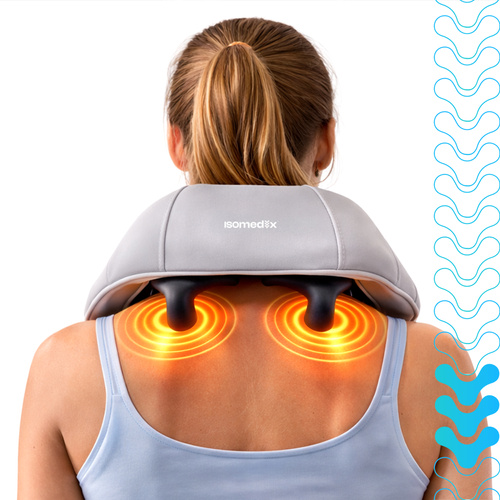 Nackmassageapparat med Värme – Trådlös Shiatsu Massage för Nacke & Axlar
