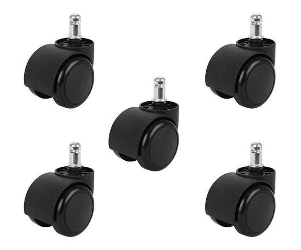 Kontorsstolshjul 5-pack – Tysta Ersättningshjul 11 mm