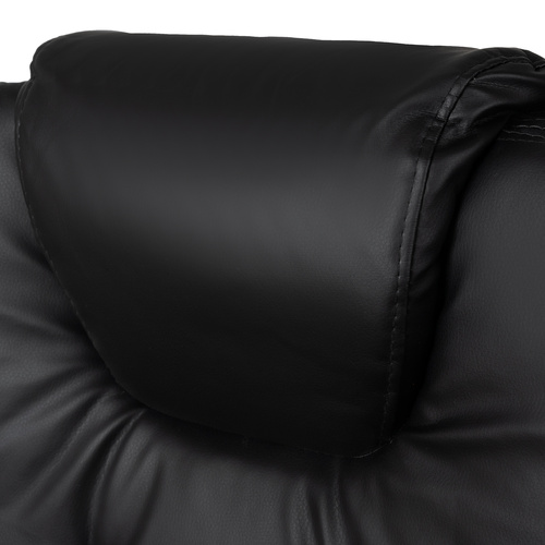 Kontorsstol med Fotstöd – Ergonomisk Skrivbordsstol i Konstläder med Lutningsfunktion