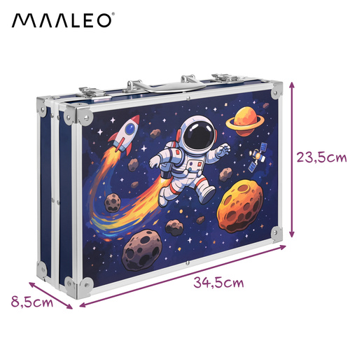 Målarset 145 Delar – Astronaut Ritset i Väska med Färgpennor, Akryl & Akvarell