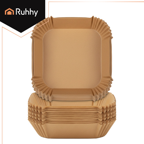 Airfryer Bakplåtspapper 100-pack – Pappersinsatser för Varmluftsfritös 20 x 20 cm
